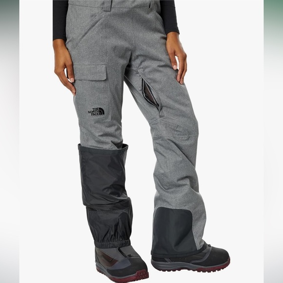 🦋THE NORTH FACE Freedom Insulated Bib Womens Pants Medium Grey Heather SzLarge - Picture 13 of 14